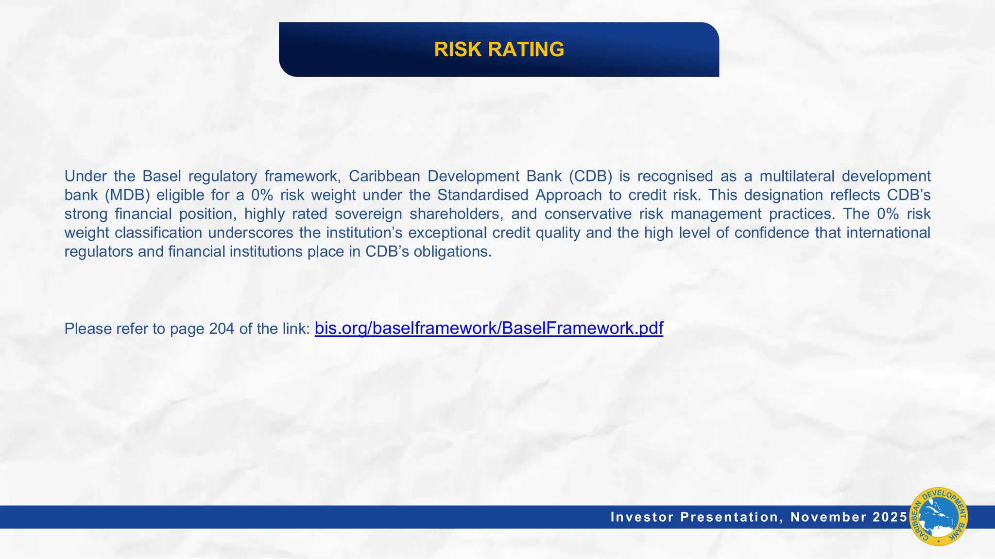 Investors Deck of the Caribbean Development Bank PDF