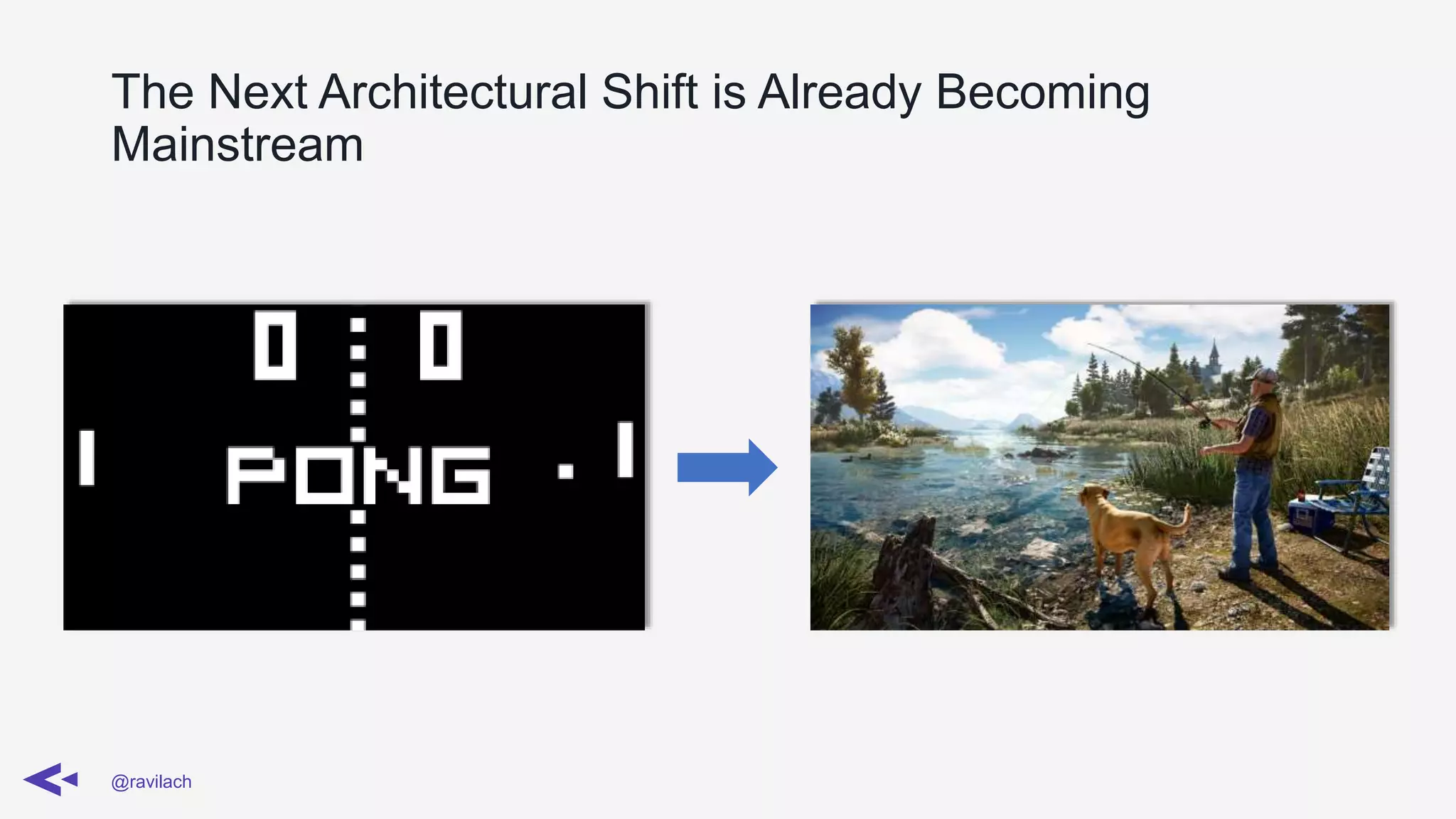 The Next Architectural Shift is Already Becoming
Mainstream
@ravilach
 