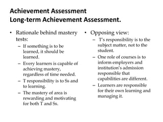 Assessment In Curriculum Development
