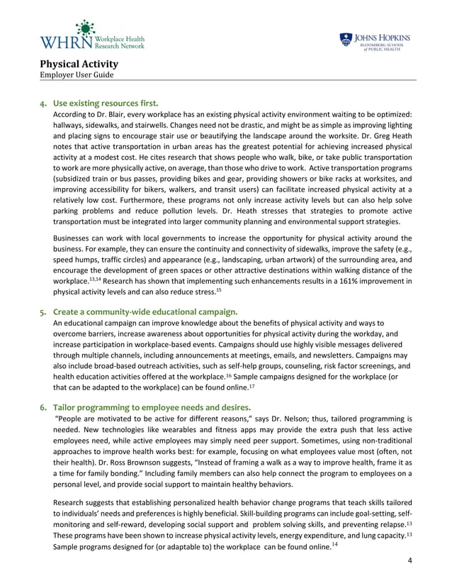 Cdc physical activity employer guide pdf