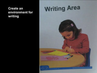 Create an
environment for
writing
 