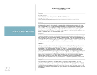 22
PUBLIC SURVEY ANALYSIS
 