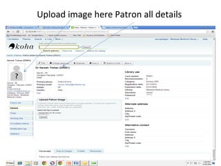 Upload image here Patron all details