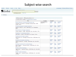 Subject wise search
 