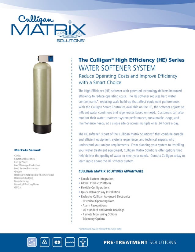 Reduce Operating Costs and Improve Efficiency with the Culligan High
