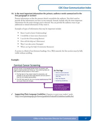 Cdc communication index | PDF
