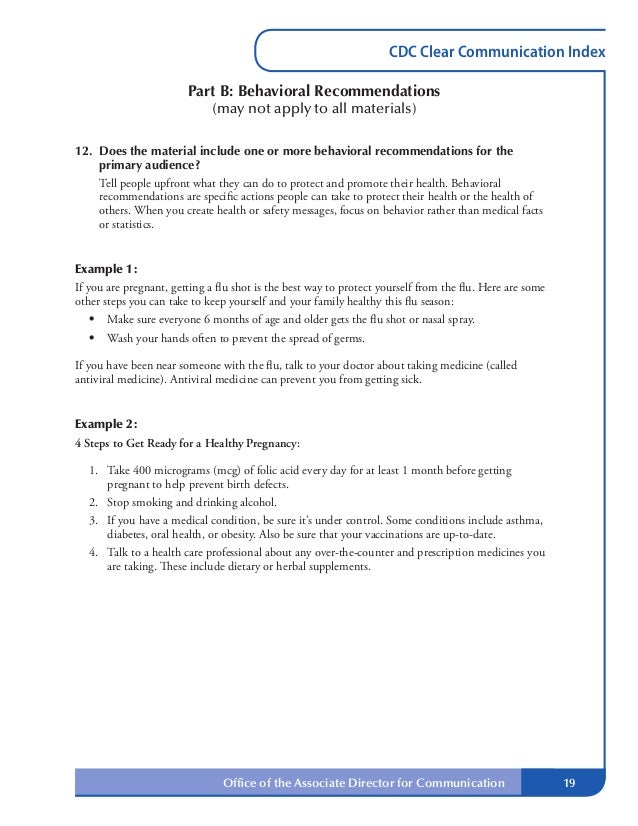Cdc communication index