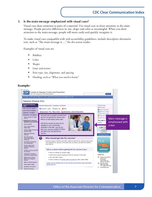 Cdc communication index