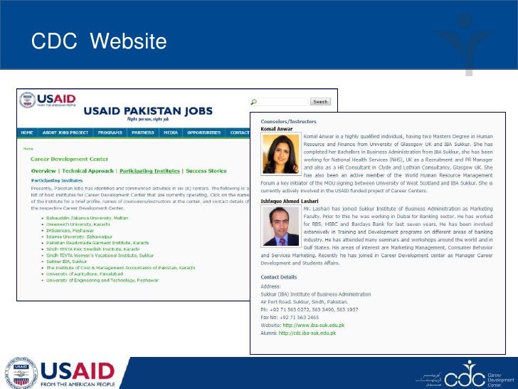 usaid career development centres cdc success story template