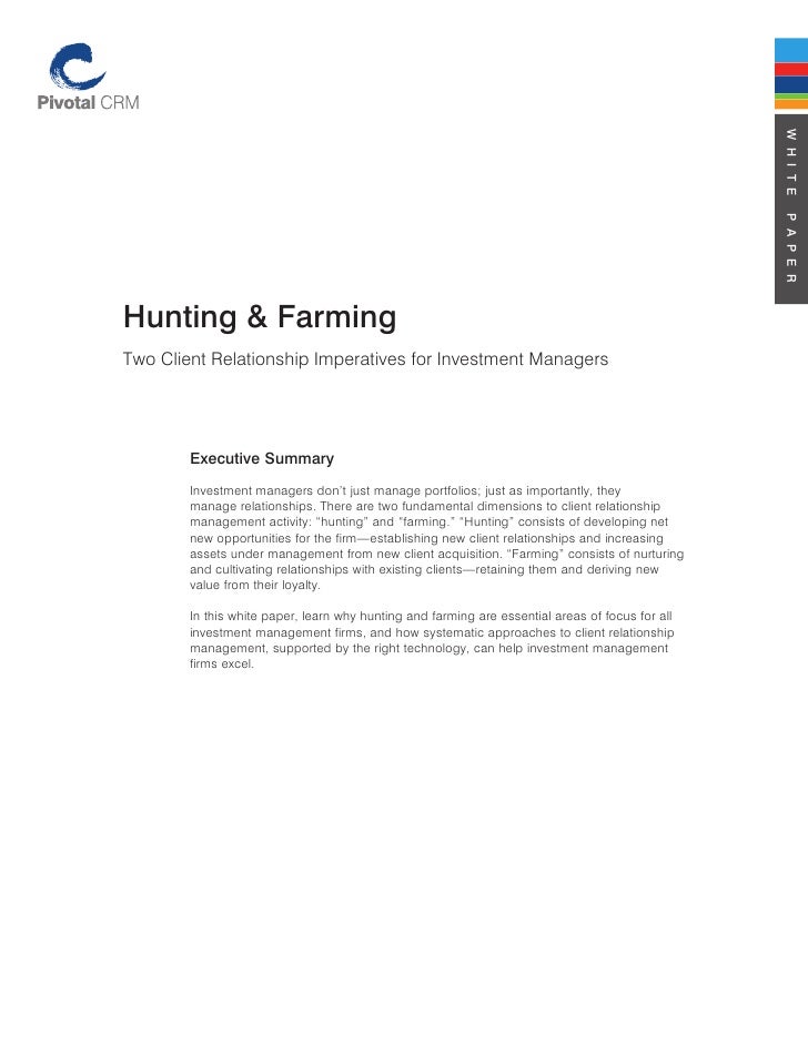 Pivotalcrm Hunting And Farming