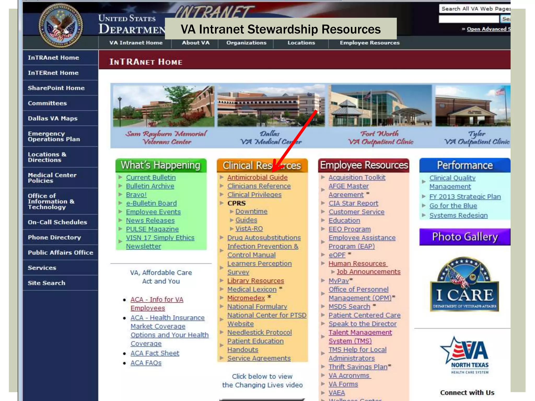 VA Intranet Stewardship Resources 
 