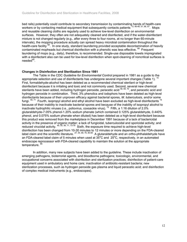 Cdc guideline for disinfection and sterilization in healthcare facilities, 2008 PDF