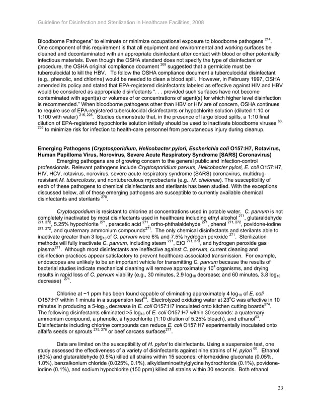 Cdc guideline for disinfection and sterilization in healthcare facilities, 2008 PDF