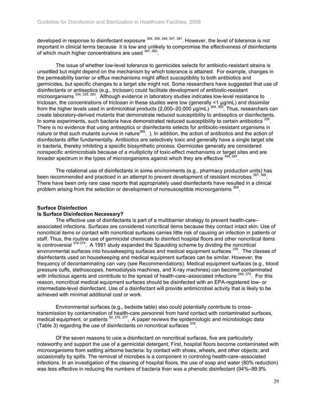 Cdc guideline for disinfection and sterilization in healthcare facilities, 2008 PDF