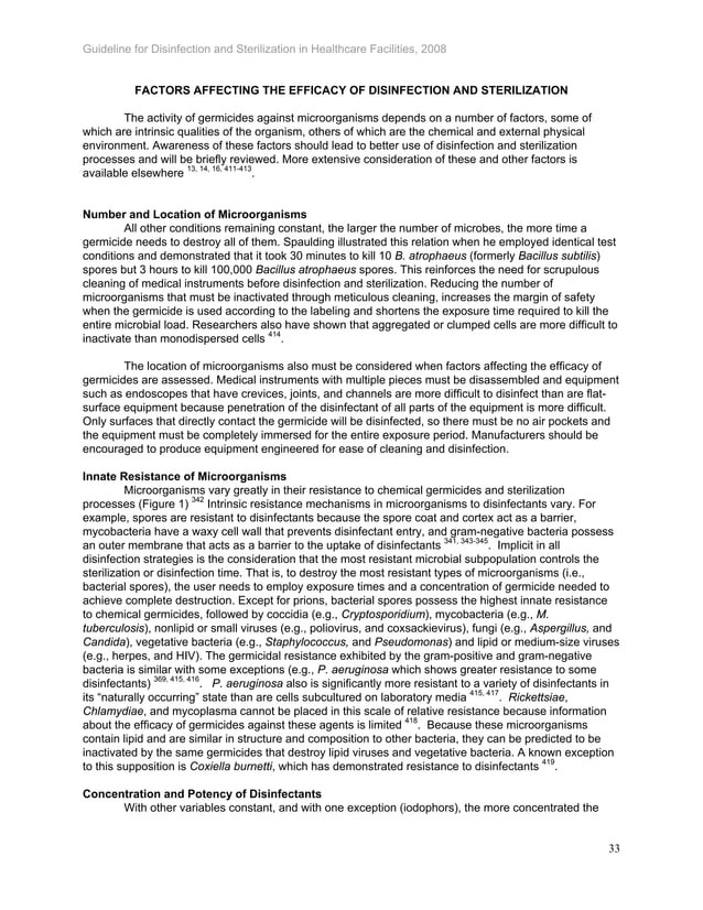 Cdc guideline for disinfection and sterilization in healthcare facilities, 2008 PDF