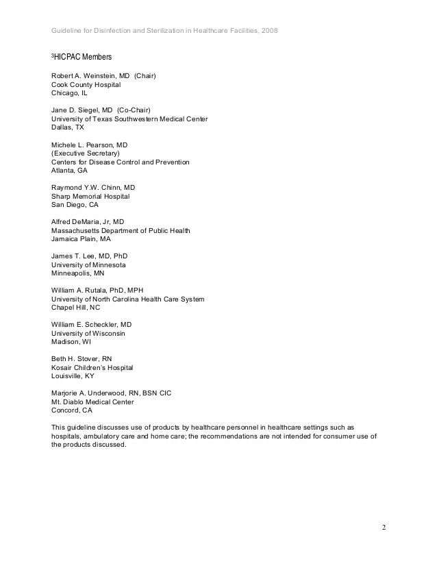 Cdc guideline for disinfection and sterilization in healthcare facili…