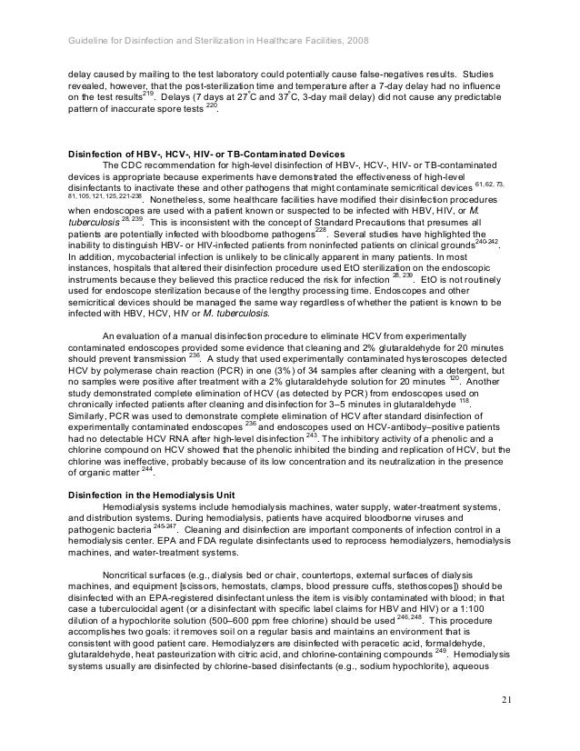 Cdc guideline for disinfection and sterilization in healthcare facili…