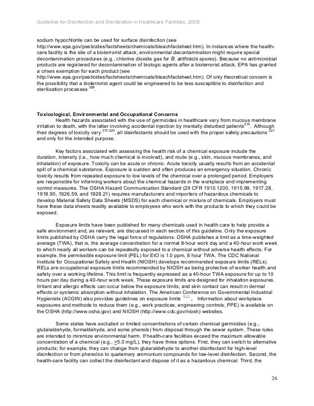 Cdc guideline for disinfection and sterilization in healthcare facili…