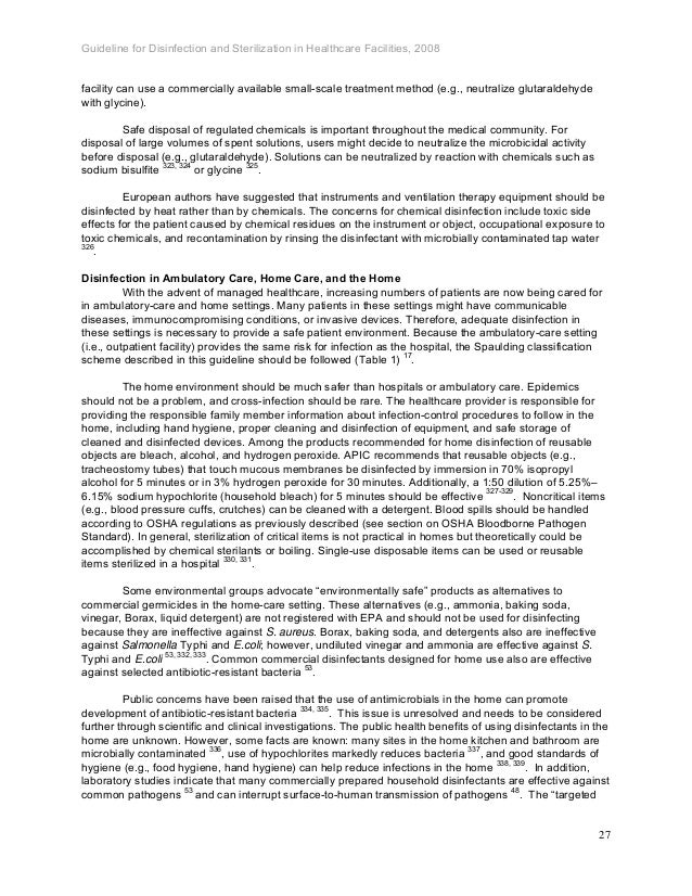 Cdc guideline for disinfection and sterilization in healthcare facili…