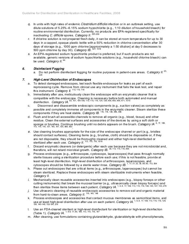 Cdc guideline for disinfection and sterilization in healthcare facili…