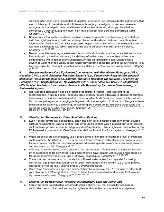 Cdc guideline for disinfection and sterilization in healthcare facili…