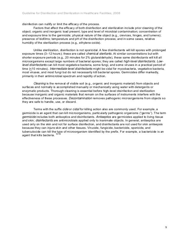 Cdc guideline for disinfection and sterilization in healthcare facili…