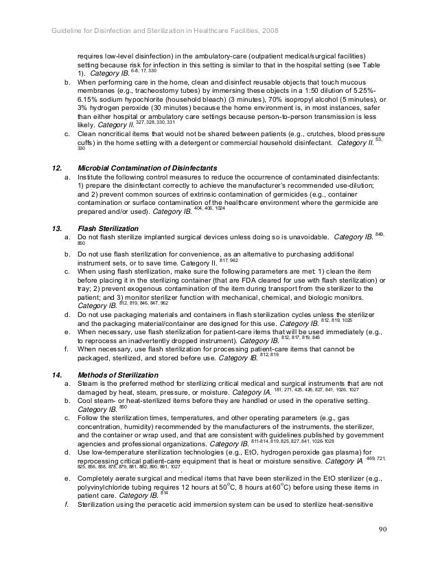 Cdc guideline for disinfection and sterilization in healthcare facili…