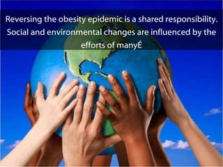 Reversing the obesity epidemic is a shared responsibility. Social and environmental changes are influenced by the efforts of many… 