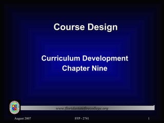 Course Design Curriculum Development Chapter Nine 
