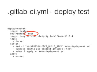 Continuous Deployment with Kubernetes, Docker and GitLab CI | PDF