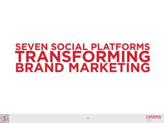 SEVEN SOCIAL PLATFORMS

TRANSFORMING
BRAND MARKETING

44

 