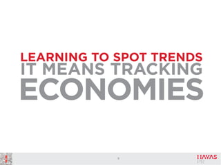 LEARNING TO SPOT TRENDS

IT MEANS TRACKING

ECONOMIES
9

 
