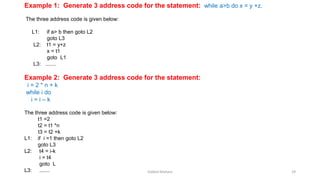 Unit 4 Part I Intermediate Code Generation in Compiler Design | PDF