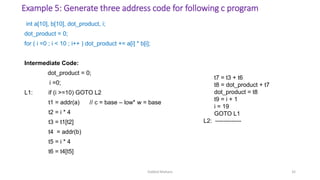 Unit 4 Part I Intermediate Code Generation in Compiler Design | PDF