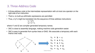 Unit 4 Part I Intermediate Code Generation in Compiler Design | PDF