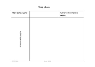 Titolo della pagina Numero identificativo
pagina
Schizzo della pagina
Titolo e‐book
05/05/2016 Landi ‐ 2016
 