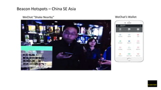 Beacon Hotspots – China SE Asia
WeChat “Shake Nearby” WeChat’s Wallet
 