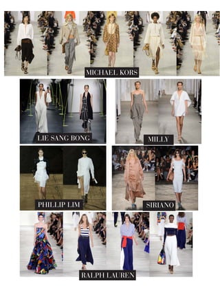 MICHAEL KORS
LIE SANG BONG MILLY
PHILLIP LIM
RALPH LAUREN
SIRIANO
 