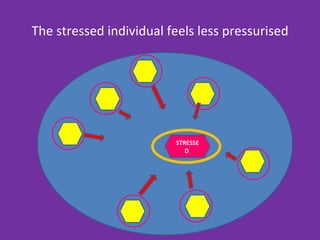 The stressed individual feels less pressurised C STRESSED  