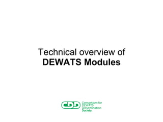 Technical overview of DEWATS Modules 