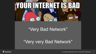 The Ultimate Collaboration Tool for Construction Professionals. 17
“Very Bad Network”
“Very very Bad Network”
 