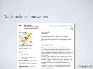 Des	
  oﬀres	
  d’emploi	
  aﬃchées	
  sur	
  12	
  sites
 