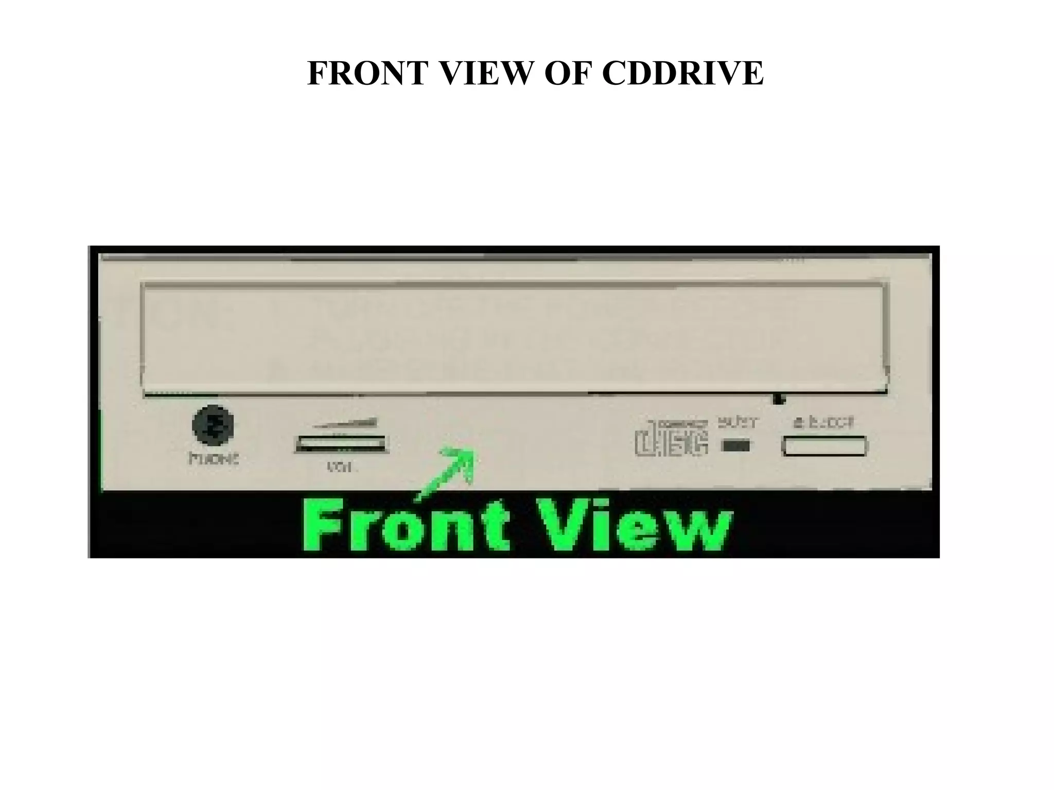 FRONT VIEW OF CDDRIVE