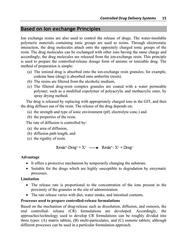 Controlled drug delivery systems for Pharmacy Students | PDF