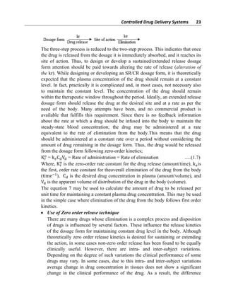 Controlled drug delivery systems for Pharmacy Students | PDF
