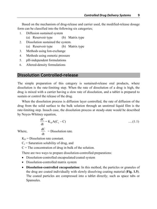 Controlled drug delivery systems for Pharmacy Students | PDF