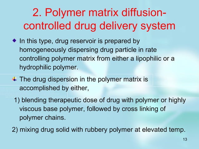 control drug delivery system | PPT