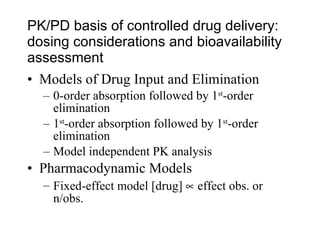Control drug delivery system an overview | PPT