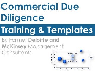 Commercial Due
Diligence
Training & Templates
By Former Deloitte and
McKinsey Management
Consultants
 