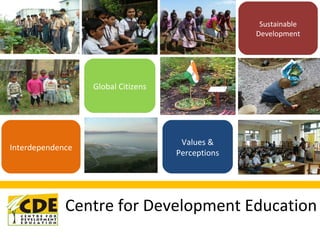 Centre for Development Education Global Citizens Sustainable Development Values & Perceptions Interdependence 